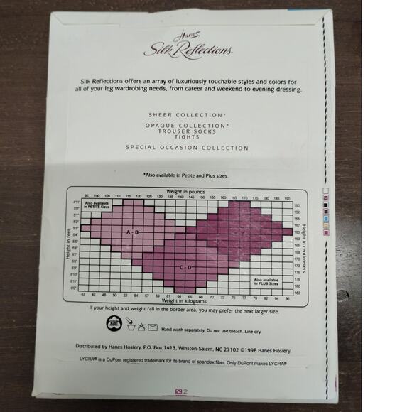 NEW Hanes Silk Reflection Size EF Control Top Sandalfoot Sheer Black Pantyhose - Picture 2 of 2